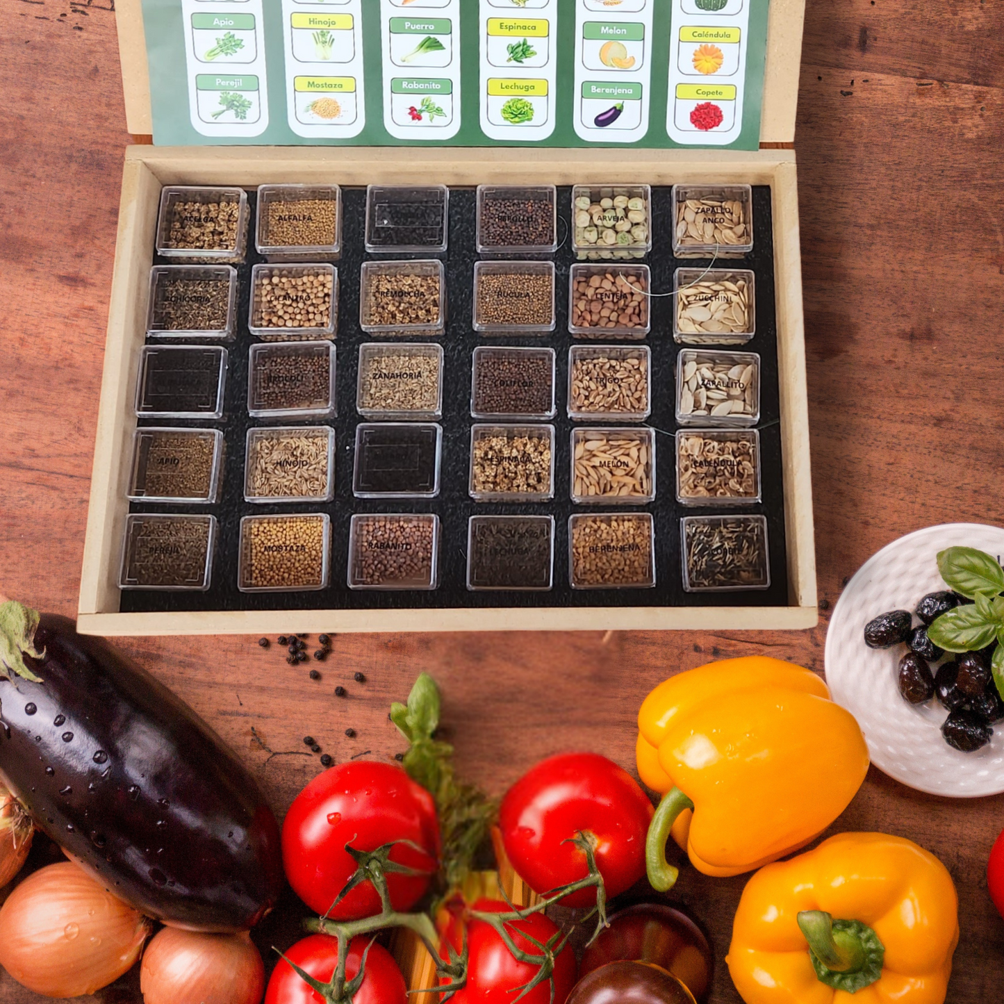 Caja Premium de Semillas Orgánicas 🌿 |  30 Variedades para Cultivar en Casa