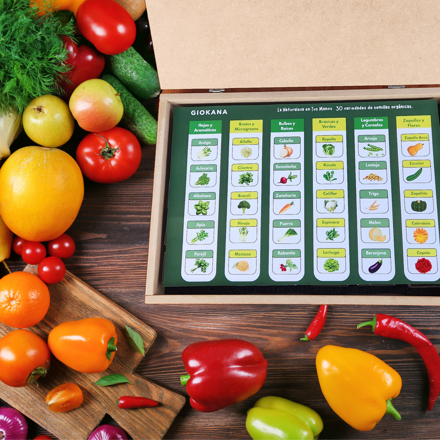 Caja Premium de Semillas Orgánicas 🌿 |  30 Variedades para Cultivar en Casa
