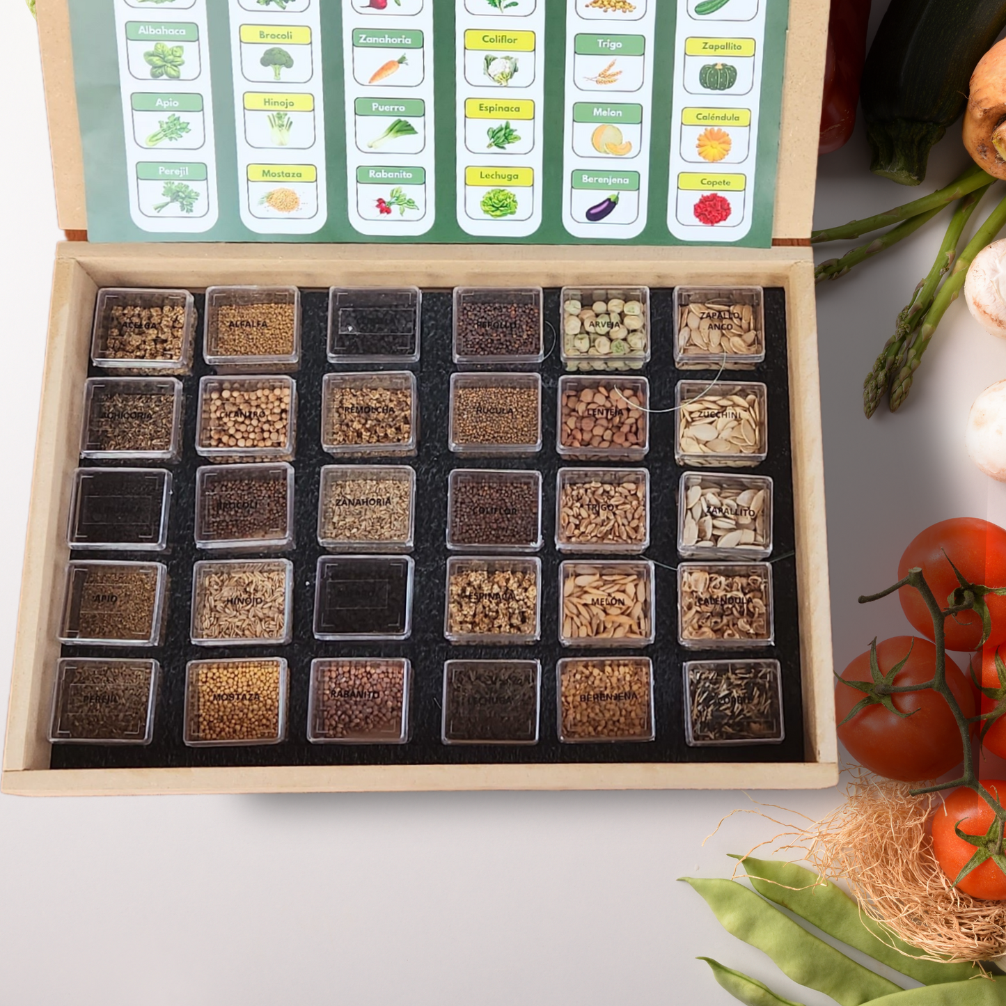 Caja Premium de Semillas Orgánicas 🌿 |  30 Variedades para Cultivar en Casa