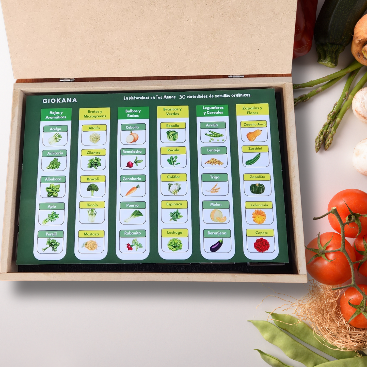 Caja Premium de Semillas Orgánicas 🌿 |  30 Variedades para Cultivar en Casa