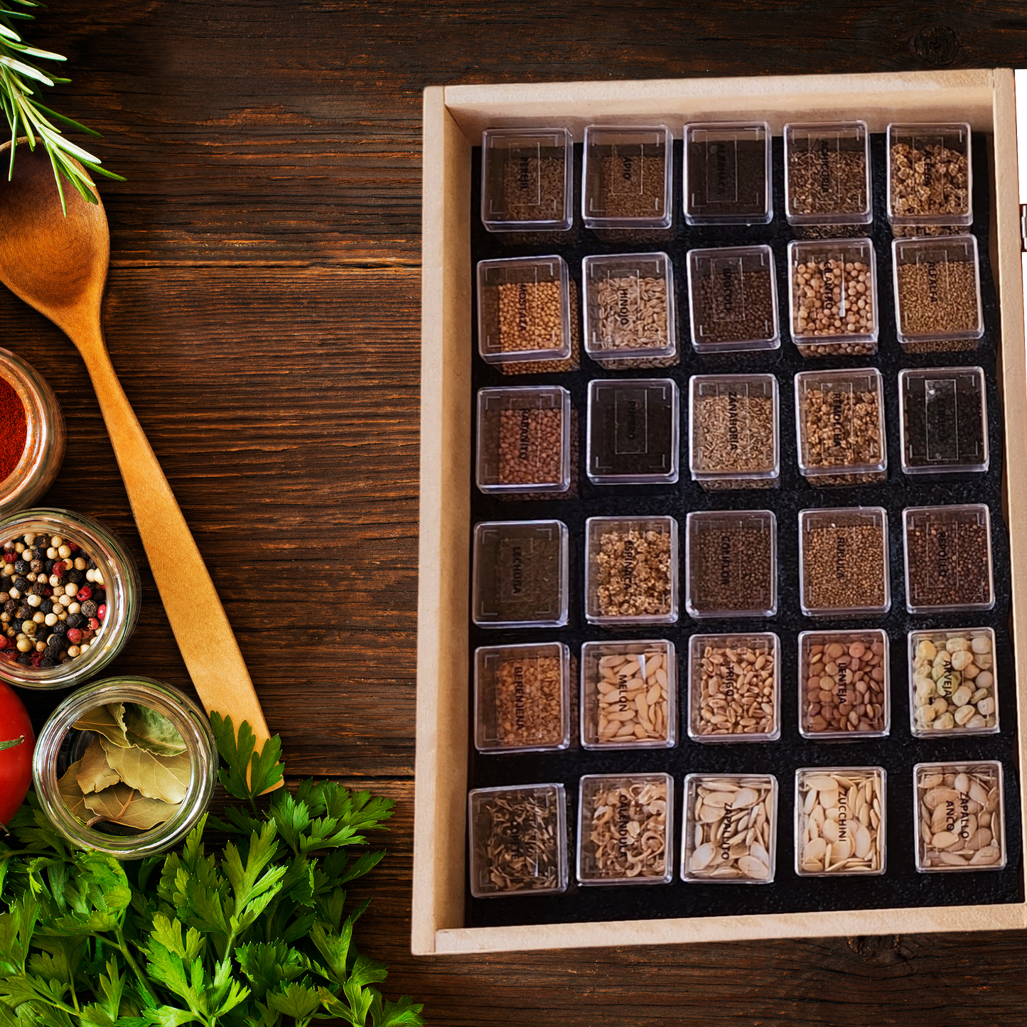 Caja Premium de Semillas Orgánicas 🌿 |  30 Variedades para Cultivar en Casa